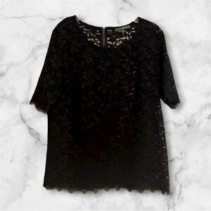 Matty M Black Lace Blouse Size M